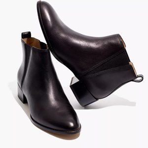 Madewell Black Leather Carina Chelsea Boot